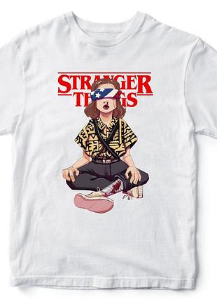 Футболка "stranger things" одинадцять 2 білий, xl