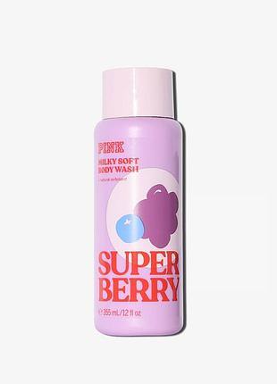 Скрабуючий гель victoria's secret &amp; pink super berry scrub/boosting body wash (355 мл)