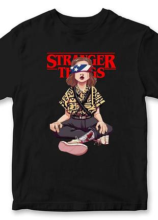 Футболка "stranger things" одиннадцать 2 чёрный, xl