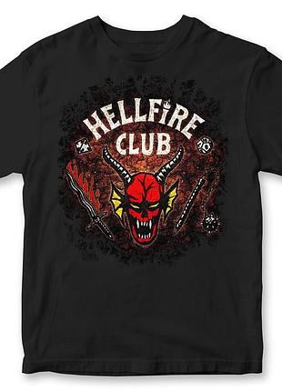 Футболка с принтом "hellfire club" адский клуб stranger things 1 черный, s