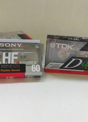 Аудиокассеты sony hf 60 и tdk d 90.запечатанные.