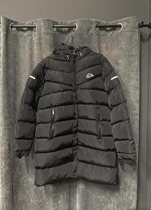 Парка длинная nike black