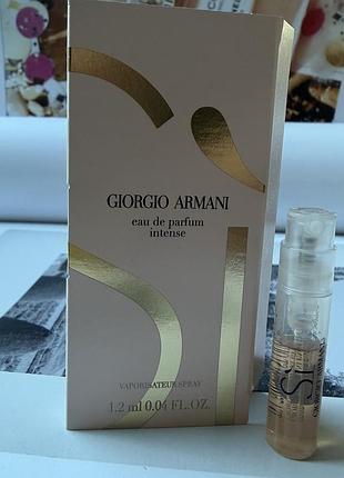 Пробник оригінал si eau de parfum intense від giorgio armani