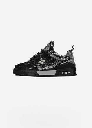 Louis vuitton skate 'black swarovski monogram' 40