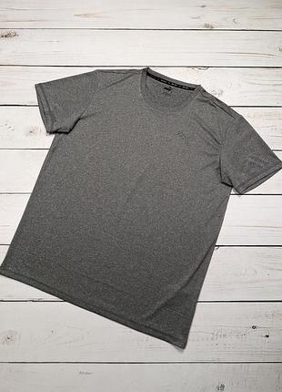 Мужская легкая спортивная футболка puma пума оригинал серая тренировочная dry cell