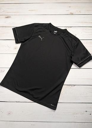 Мужская черная легкая спортивная футболка puma пума оригинал
