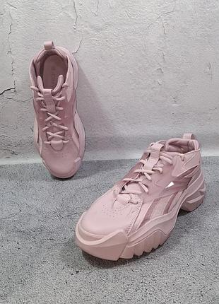 Кросівки reebok x cardi b шкіряні черевики жіночі на платформі classic club c