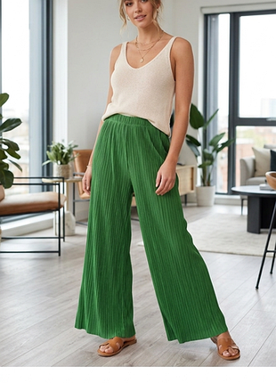 Брюки плиссе zara, брюки палаццо