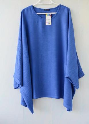 Бохо блуза, накидка, разлетайка new collection, италия, вискоза батал