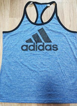 Спортивная майка adidas climalite размер l синяя