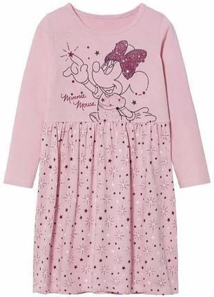 Платье детское disney minnie mouse 98/104, 110/116, 122/128 розовое