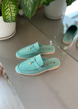 Loro piana summer walk преміум якість мюлі натуральна замша