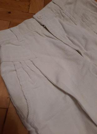 Вельветові штани аmerican line молочного кольору2 фото