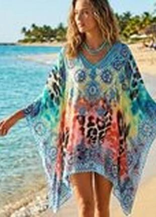 Туника пляжная размер 50-52 /16 xl на пляж прозрачная оверсайз