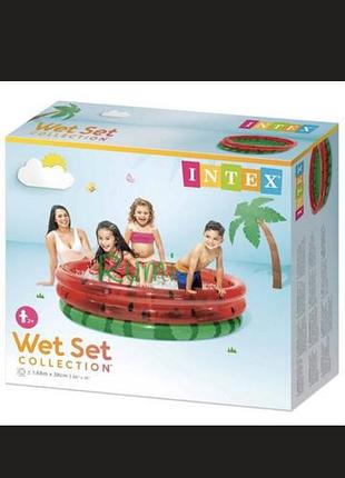 Дитячий надувний басейн intex кавун круглий 168х38 см 581 л від 2 років