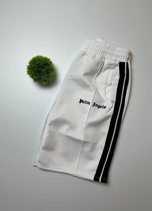 Шорти palm angels білі з чорною полоскою s-m-l