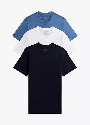 Набор из 3-х футболок tommy hilfiger cotton classics с v-образным вырезом
