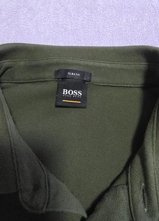 Чоловіча футболка поло hugo boss xl зелений колір (хакі) оригінал