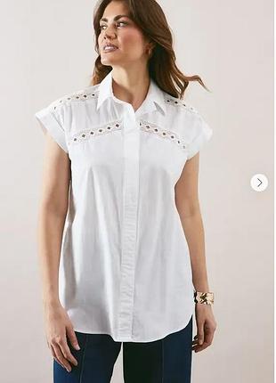 Шикарная удлиненная блуза с кружевом boohoo,  хлопок