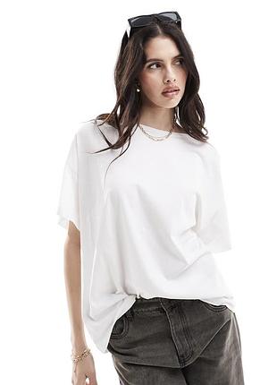 Стильна біла оверна оверсайз футболка allsaints