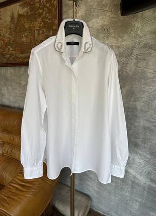 Білосніжна сорочка блуза max mara котон