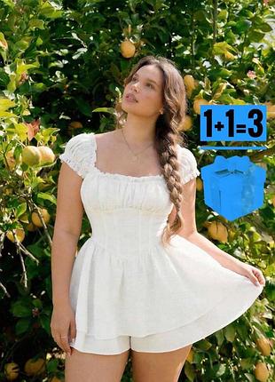 🥰 комбінезон ромпер зі спідницею shein 3xl батал
