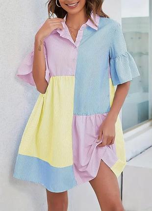 🥰 сукня сорочка у смужку shein xl
