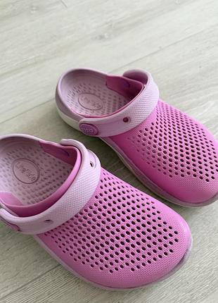 Рожеві сабо crocs literide 360 з м'якою підошвою для комфорту