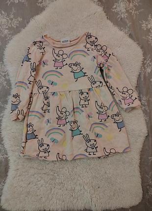 Тепла сукня з героями peppa pig (д1806)