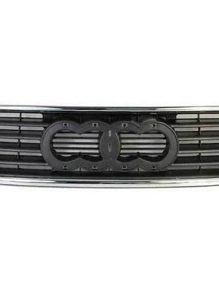 Решетка радиатора audi a6 1994-1998, черная, хромированная рамка, avtm, 180013990