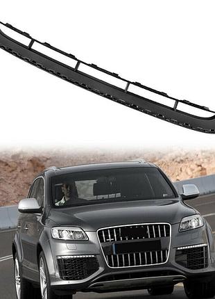 Решетка бампера audi q7 2010-2015, кроме s-line, средняя, черная, avtm, 4l0807683c, 181234910