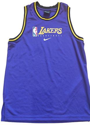 Баскетбольная подростковая майка nike lakers nba фиолетовая l dri-fit нова