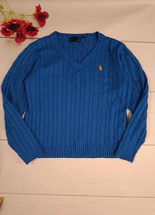 Біла преміальна вʼязана кофта светр жіночий polo ralph lauren