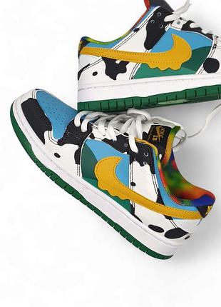 Шкіряні кросівки nike sb dunk low ben & jerry's