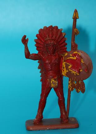 400 вождь индианец с пикой indеец kelloggs crescent toy 54мм Andia оригинал