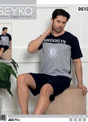 Мужская пижама с шортами brooklin seyko пижама мужская 9519 2xl