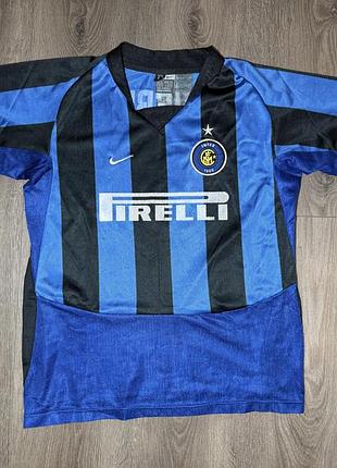 Підліткова футбольна футболка inter milan 2003/05 home vieri #32 nike boys розмір 14 xl вінтаж