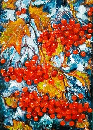 Картина "калина", , 30х20 см., 2026