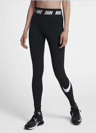 Новые спортивные лосины nike с крупным логотипом