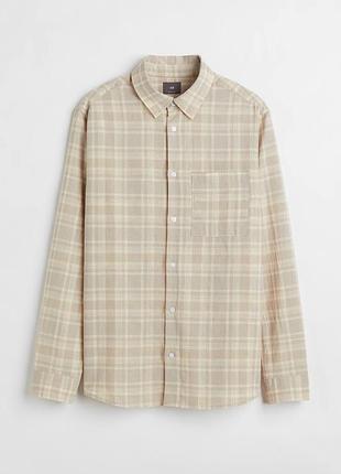 Лляна сорочка в клітинку h&m