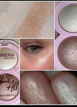 Lorena beauty about all true highlighter 04 палетка хайлайтерів