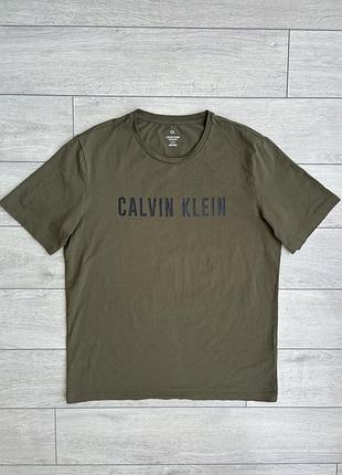 Calvin klein performance xl хл розмір келвін кляйн брендова чоловіча футболка майка джерсі поло теніска колір хакі оригінал