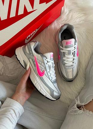 Кросівки nike initiator white grey pink swoosh  арт 0411