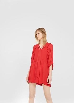 Червона міні сукня від mango