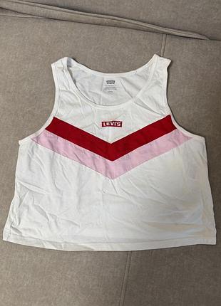 Майка-топ жіноча levi's у смужку, розміру s, 100% котон