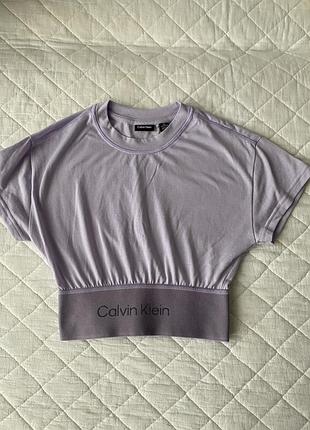 Топ calvin klein вкорочений(колір бузковий),розмір xxs,підійде на xs
