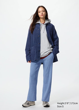 Вязаные брюки uniqlo в рубчик