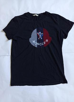 Футболка moncler вышитая мужская