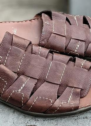 Сандалии flip flop clarks без задника шлепанцы кожаный верх 869 (43)