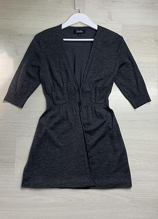 Жіночий кардиган туніка max mara трикотажний базовий стильний чудовий розмір s-m ua 44-46 подовжений светр кофта casual преміум